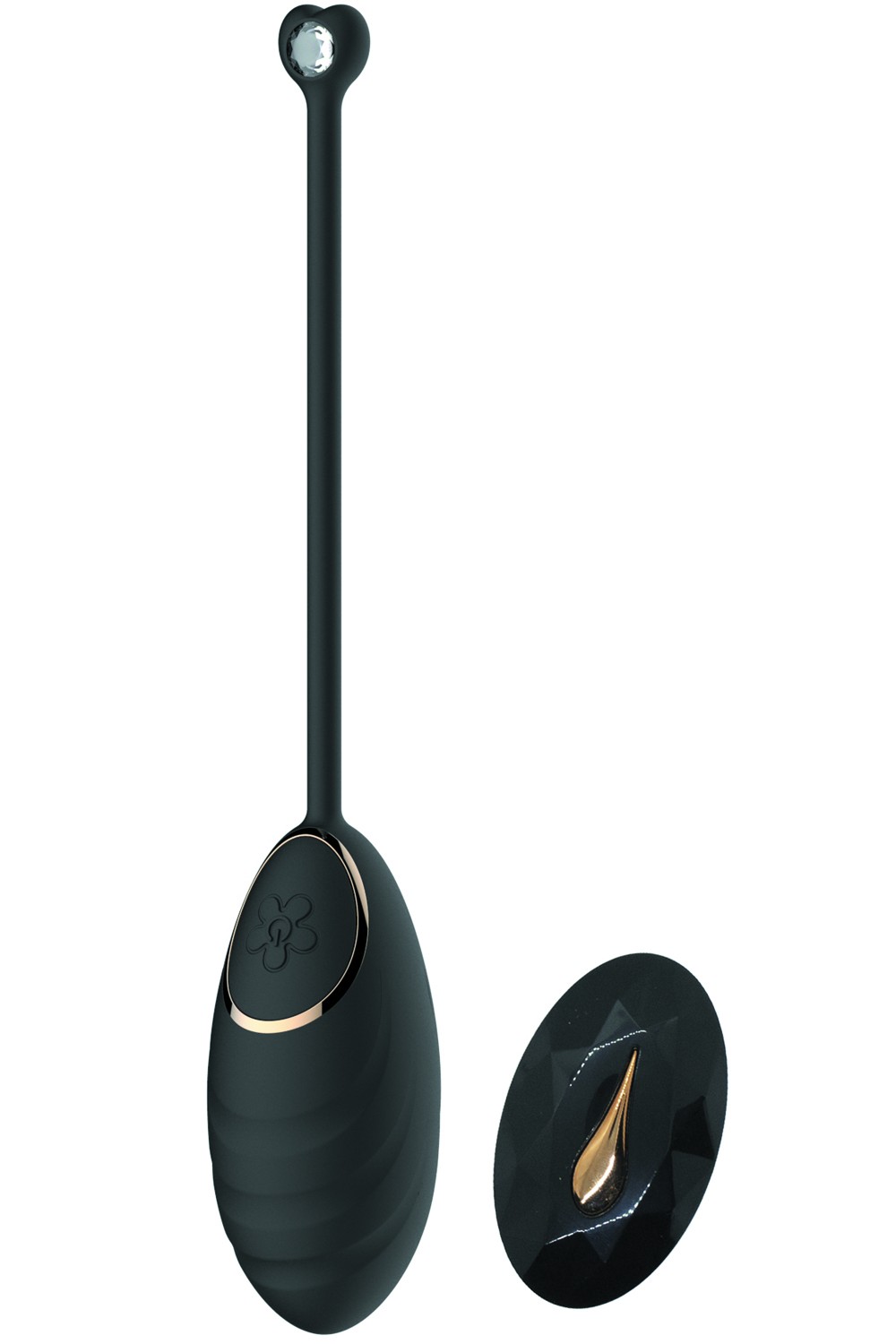 Œuf vibrant noir avec télécommande USB — Plaisir Emoi, sélection SENVÉLYA