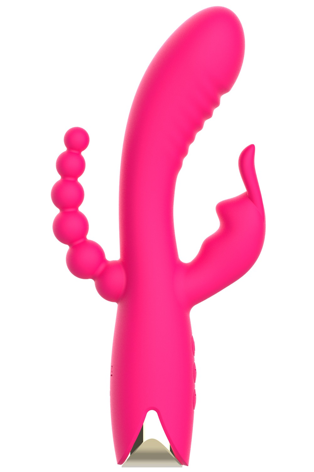 Vibromasseur triple stimulation très puissant rose USB — NV TOYS, sélection SENVÉLYA