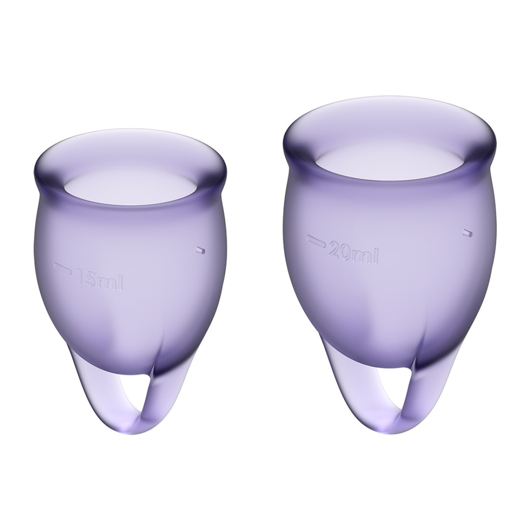 2 coupes menstruelles Satisfyer Light Violet FEEL CONFIDENT — Satisfyer, sélection SENVÉLYA