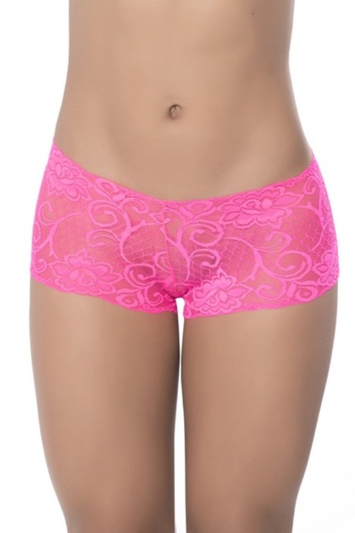 Boyshort dentelle Hot pink — Mapalé, sélection SENVÉLYA