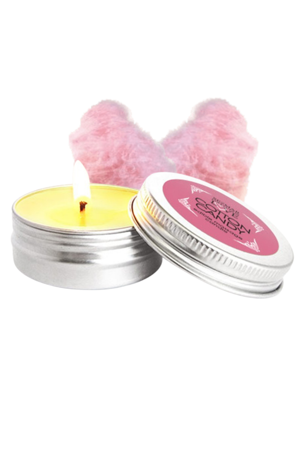 Mini Bougie de massage barbe à papa 30 ml 100% naturelle — Sezmar, sélection SENVÉLYA