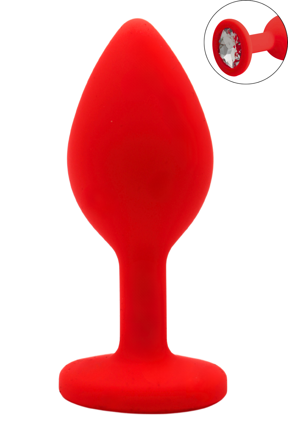 Plug rouge bijou cristal Small CHERRY — Coeur Ardent, sélection SENVÉLYA