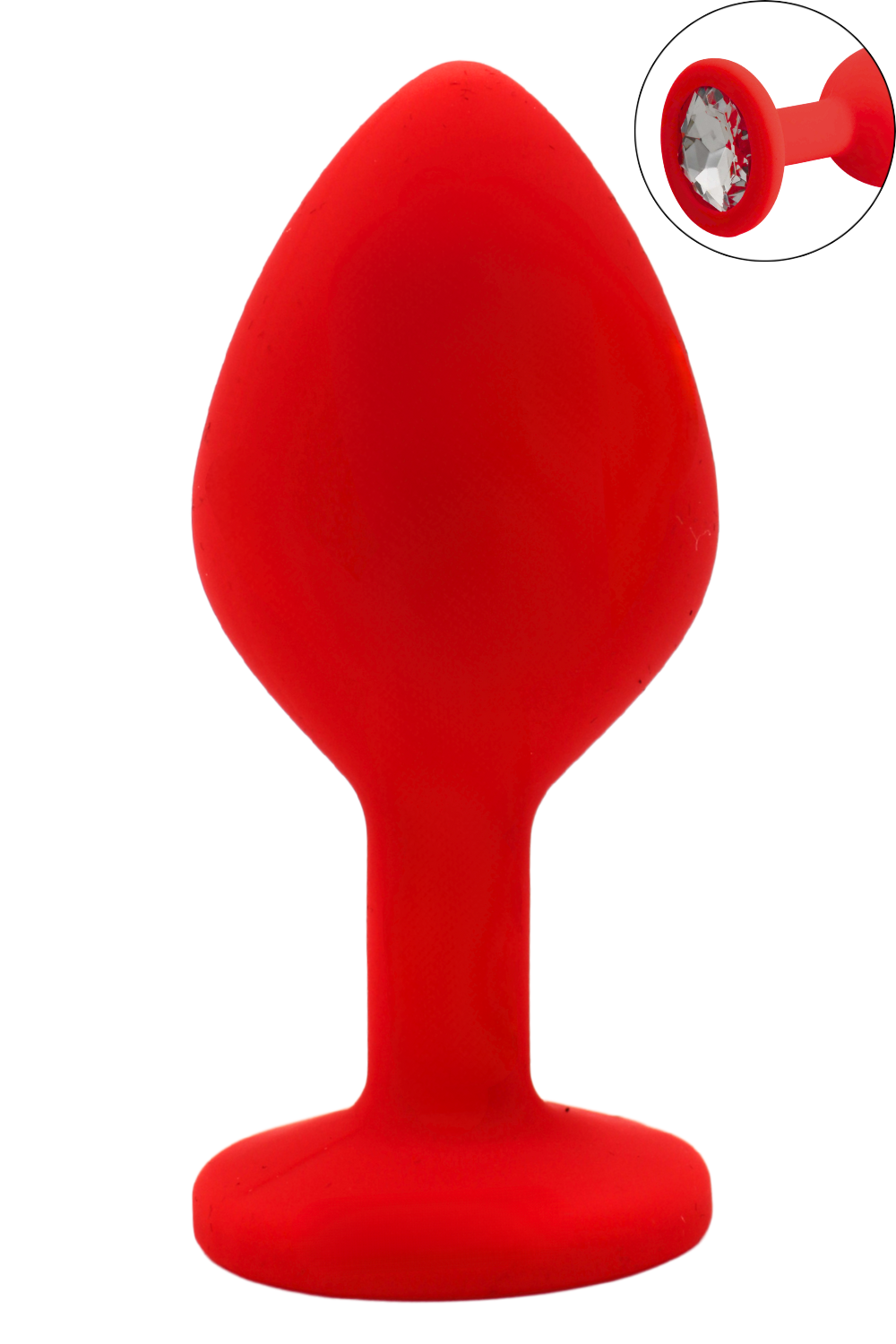 Plug rouge bijou cristal Medium CHERRY — Coeur Ardent, sélection SENVÉLYA