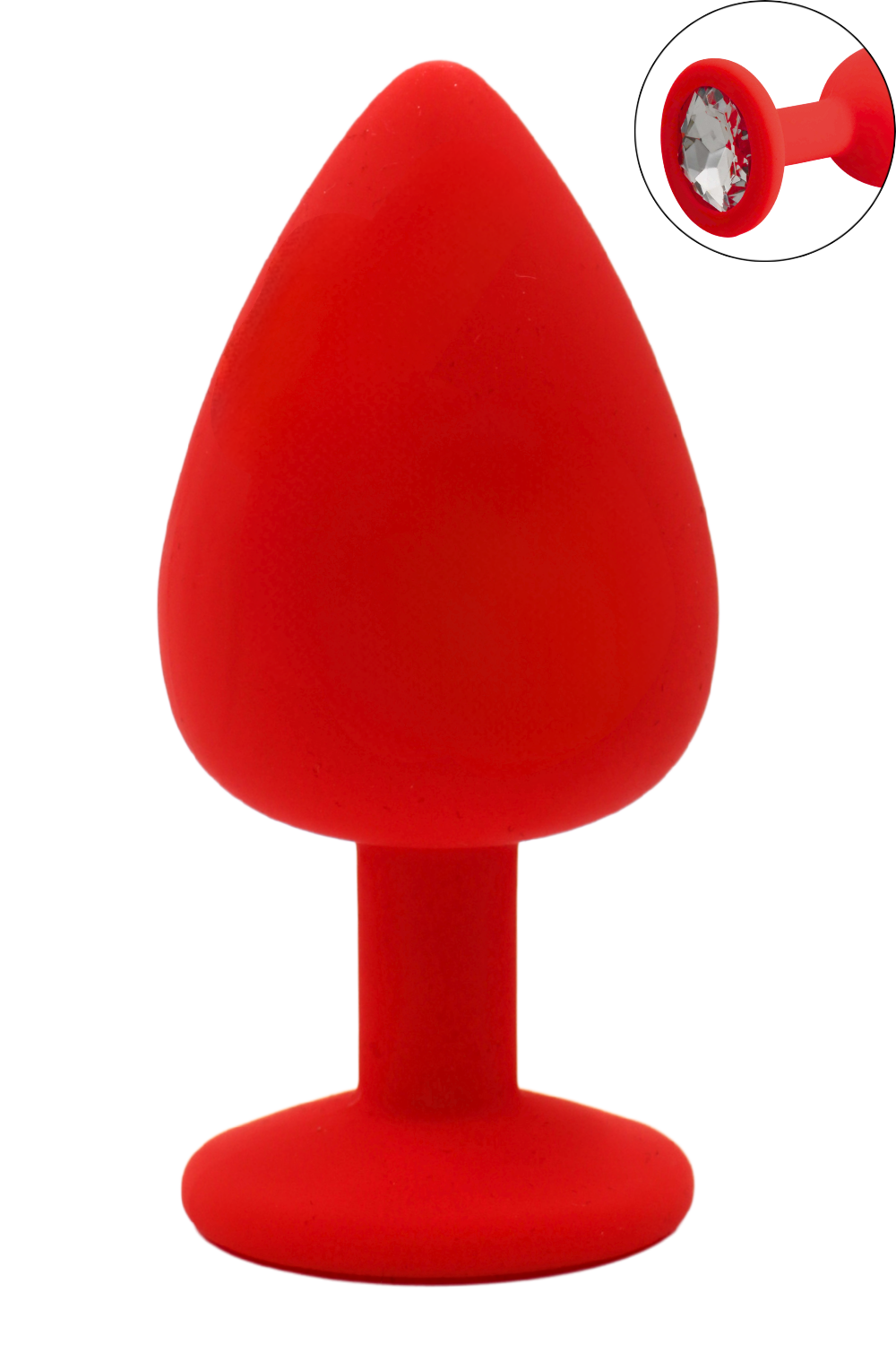 Plug rouge bijou cristal Large CHERRY — Coeur Ardent, sélection SENVÉLYA