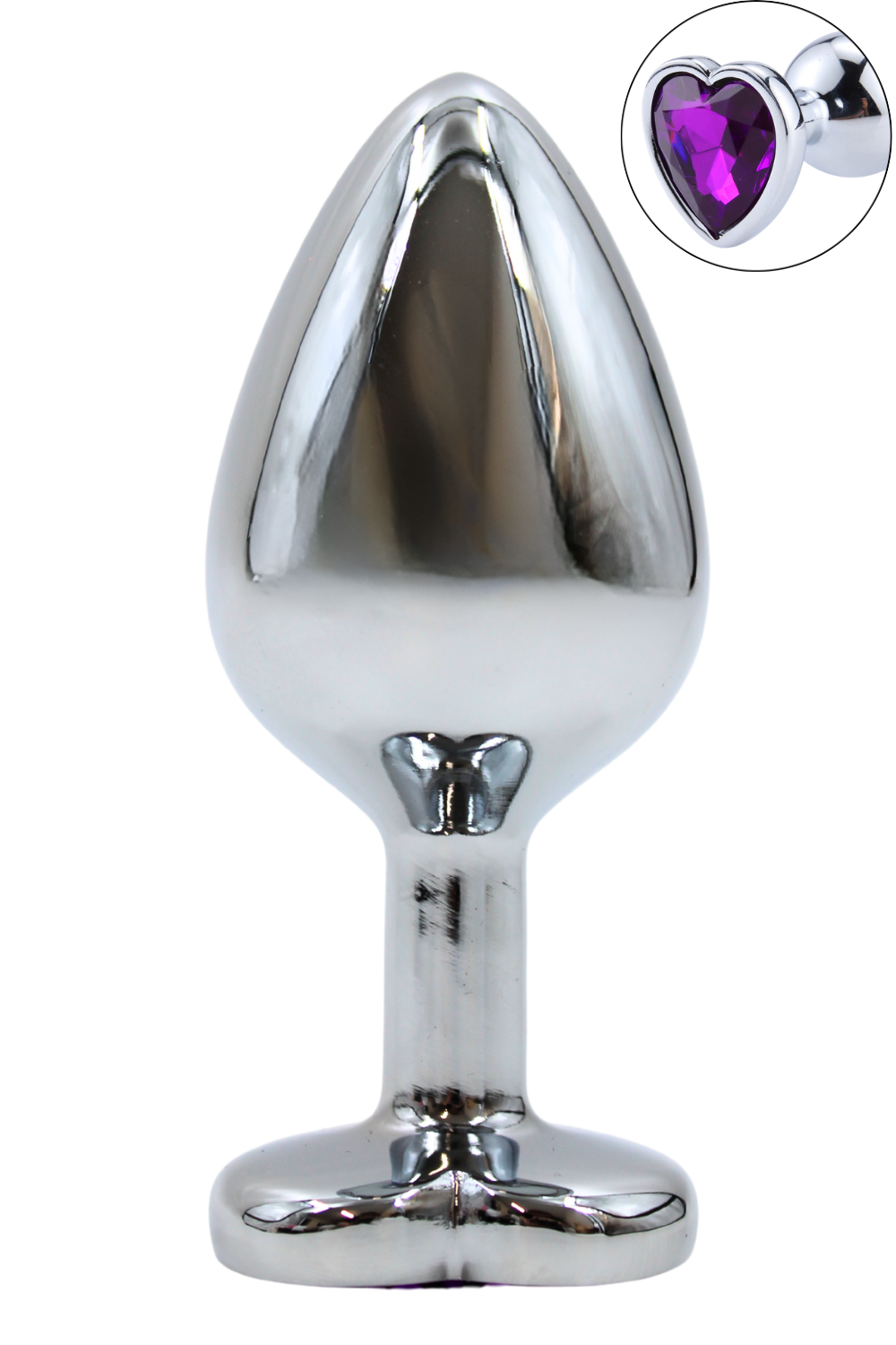 Plug bijou en aluminium bijou coeur violet Medium LOVELY — Coeur Ardent, sélection SENVÉLYA