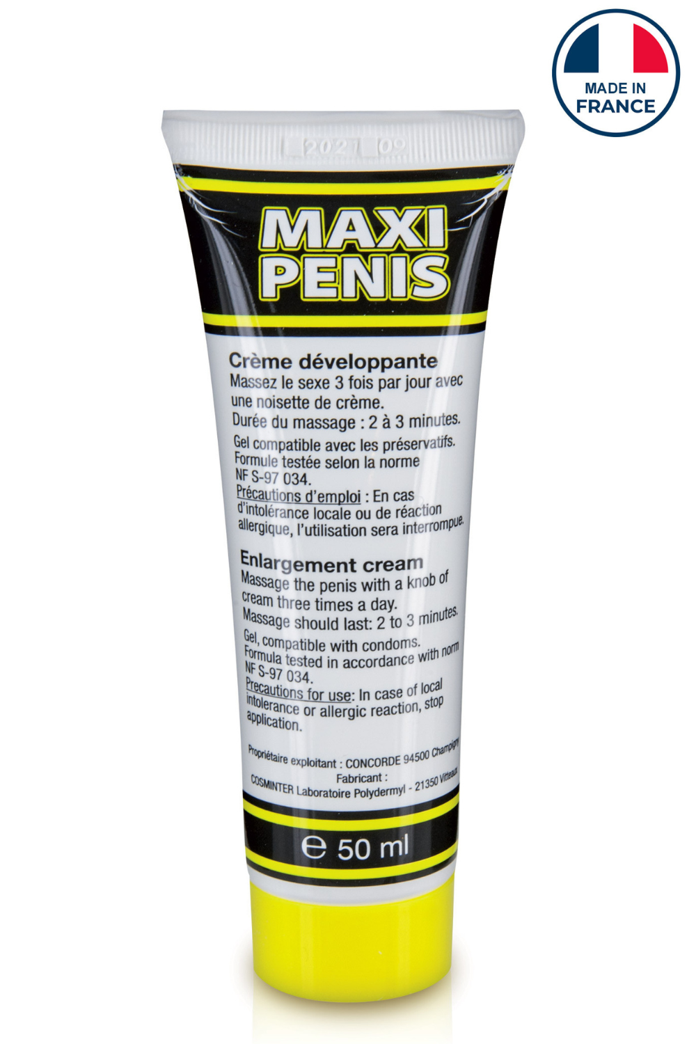 Crème Développante Homme Maxi Pénis 50 ml — FunSex, sélection SENVÉLYA