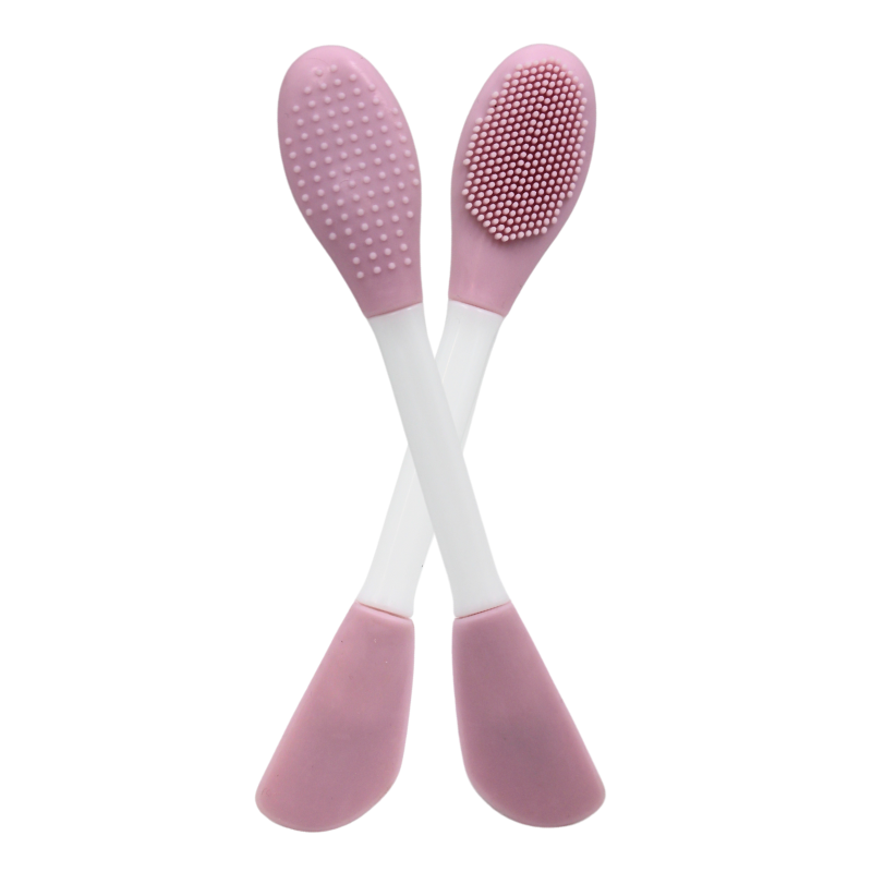 Spatule brosse visage à double face rose — Cosmétique naturel, sélection SENVÉLYA