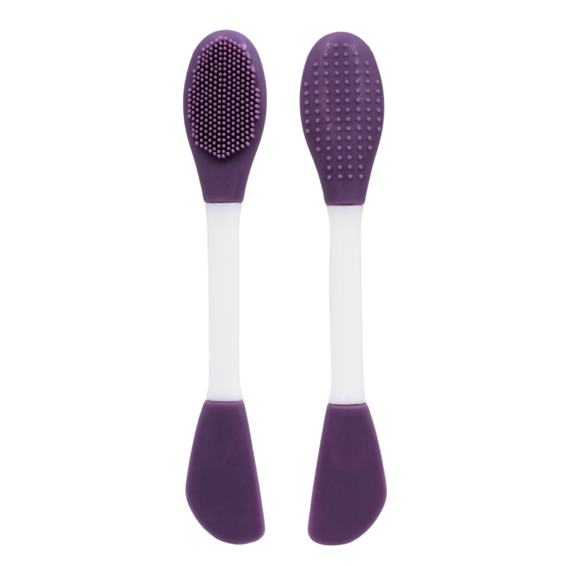 Spatule brosse visage à double face violette — Cosmétique naturel, sélection SENVÉLYA