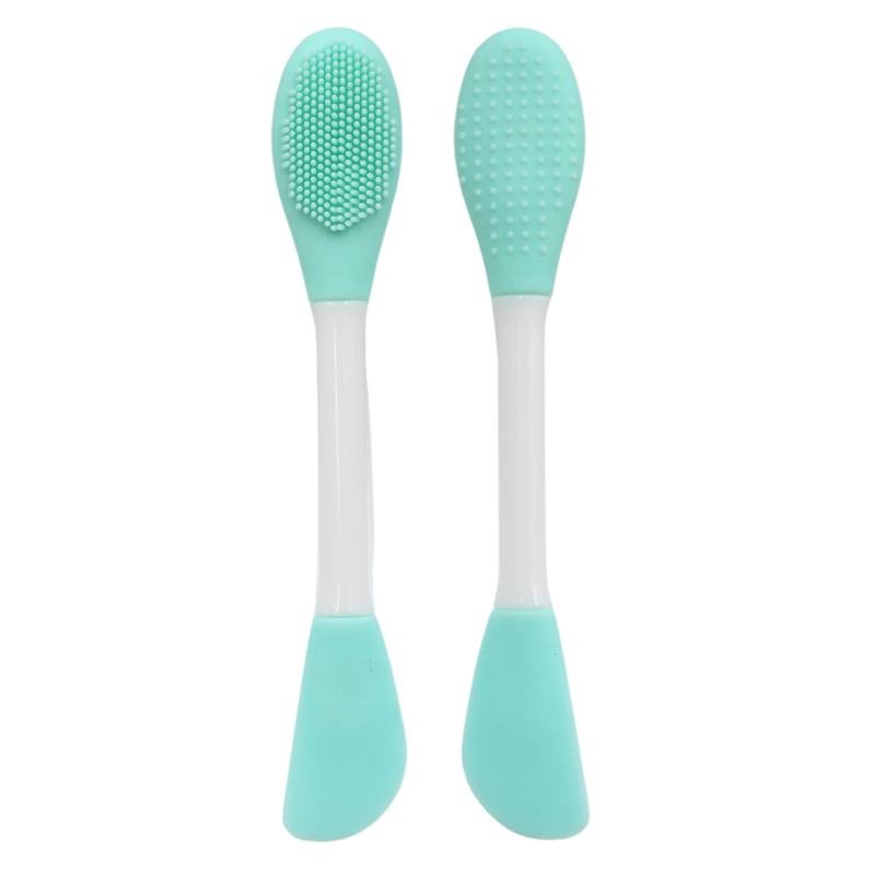 Spatule brosse visage à double face bleue — Cosmétique naturel, sélection SENVÉLYA