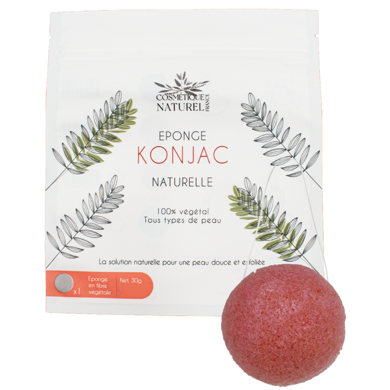 Éponge konjac rose — Cosmétique naturel, sélection SENVÉLYA