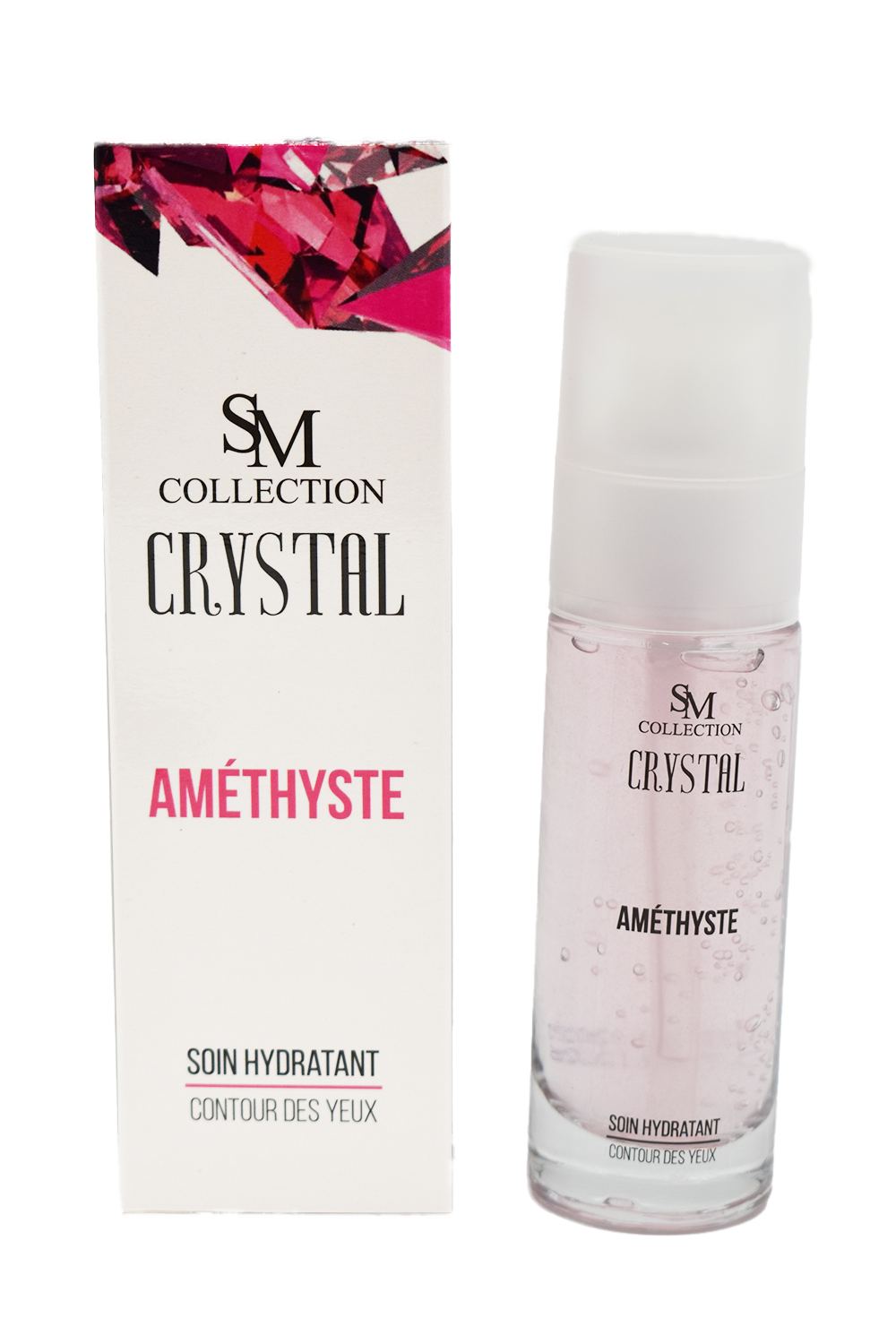 Crème pour le contour des yeux à la poudre d'améthyste 30ml 100% naturelle — SM collection CRYSTAL, sélection SENVÉLYA