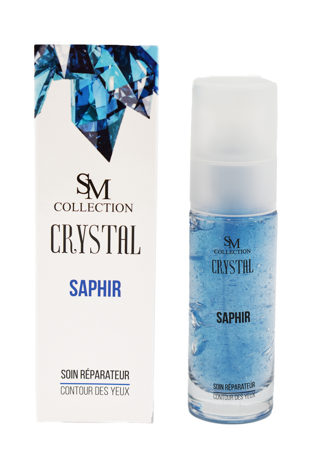 Crème pour le contour des yeux à la poudre de saphir 30ml 100% naturelle — SM collection CRYSTAL, sélection SENVÉLYA
