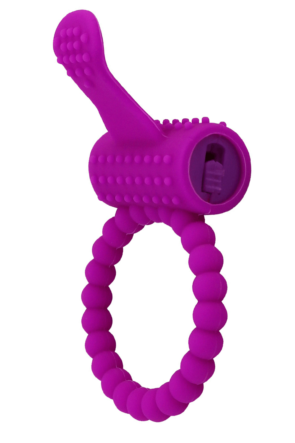 Anneau violet vibrant silicone avec langue picot Pocket Pleasure + 1 dosette de lubrifiant — Pocket Pleasure, sélection SENVÉLYA