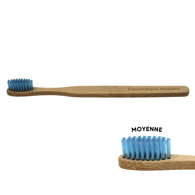 Brosse à Dents Moyenne en Bambou Bleue — Cosmétique naturel, sélection SENVÉLYA